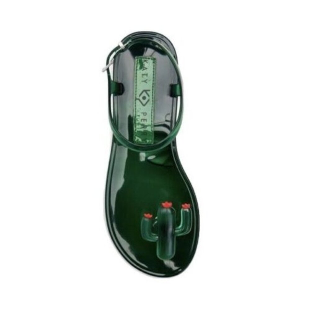 Katy Perry The Geli Flat Sandals in Green Cactus